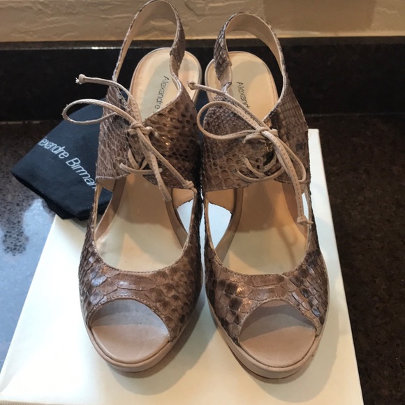 Alexandre Birman Python Sandals (9) - Picture 2 of 8